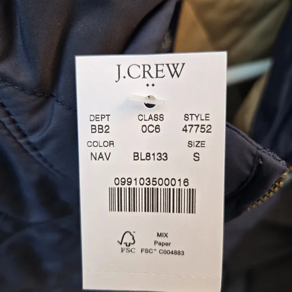 J.Crew Authentic Outerwear Quilted Vest – Men’s Small, Navy, - Picture 12 of 12